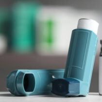 The blue asthma inhaler